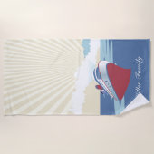  cruiseschip met aangepaste naam strandlaken (Voorkant)