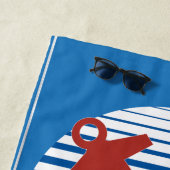 Cruiseschip met anker- en douanenaam strandlaken (In situ)