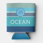 Cruiseschip met blauwe Stripes voor de Noordzee Blikjeskoeler (Voorkant)