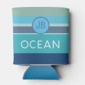 Cruiseschip met blauwe Stripes voor de Noordzee Blikjeskoeler (Achterkant)