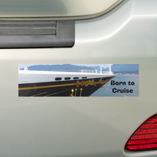 cruiseschip met Gezegde Bumpersticker (Op auto)