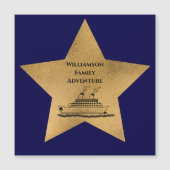Cruiseschip met gouden sterren - Blue Magnet (Voorkant)