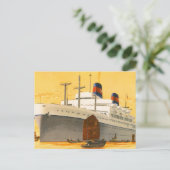  cruiseschip met Junks Boats naar Orient Briefkaart (Staand voorkant)