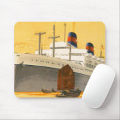  cruiseschip met Junks Boats naar Orient Muismat (Met muis)