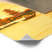 cruiseschip met Junks Boats naar Orient Poster (Hoek)