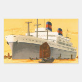 cruiseschip met Junks Boats naar Orient Rechthoekige Sticker (Voorkant)