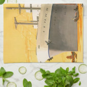 cruiseschip met Junks Boats naar Orient Theedoek (Gevouwen)