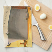 cruiseschip met Junks Boats naar Orient Theedoek (Quarter Fold)