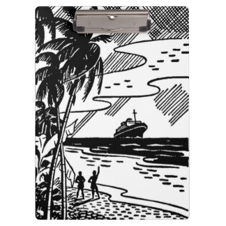 Cruiseschip met omloop klembord