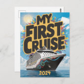 Cruiseschip Mijn eerste cruise op maat Briefkaart (Voorkant / Achterkant)