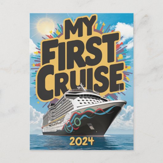 Cruiseschip Mijn eerste cruise op maat Briefkaart (Voorkant)