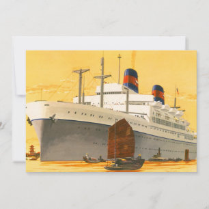 cruiseschip naar de oorspronkelijke uitnodiging