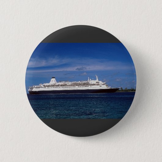 Cruiseschip, Nassau, Bahamas Ronde Button 5,7 Cm (Voorkant)