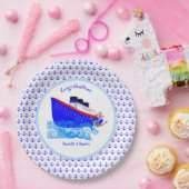 Cruiseschip nautisch gepersonaliseerd papieren bordje (Feest)