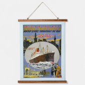 Cruiseschip, New York Skyline & A London Street Hangend Wandkleed (Voorkant)