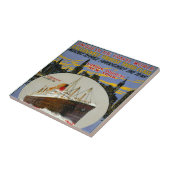 Cruiseschip, New York Skyline & A London Street Tegeltje (Zijkant)