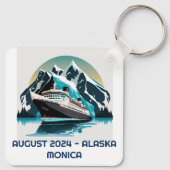 Cruiseschip Oceaan Alaska berg Sleutelhanger (Achterkant)