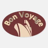 cruiseschip op Bon Voyage Ovale Sticker (Voorkant)