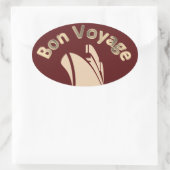 cruiseschip op Bon Voyage Ovale Sticker (Tas)