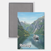 Cruiseschip op de Noorse fjord Magneet (Voorkant / Achterkant)