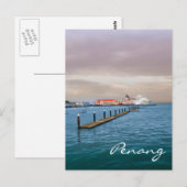 cruiseschip op de pier briefkaart (Voorkant / Achterkant)