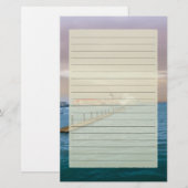 cruiseschip op de pier-leisteen briefpapier (Voorkant / Achterkant)