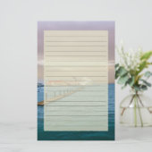 cruiseschip op de pier-leisteen briefpapier (Staand voorkant)