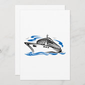 Cruiseschip op oceaangolven Nautilus Reizen Kaart (Voorkant / Achterkant)