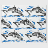 Cruiseschip op Ocean Waves Nautical Travel Cadeaupapier (Vlak)