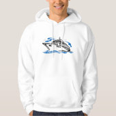 Cruiseschip op Ocean Waves Nautical Travel Hoodie (Voorkant)
