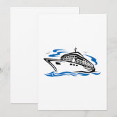 Cruiseschip op Ocean Waves Nautical Travel Kaart (Voorkant / Achterkant)
