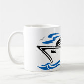 Cruiseschip op Ocean Waves Nautical Travel Koffiemok (Links)