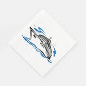 Cruiseschip op Ocean Waves Nautical Travel Servet (Hoek)