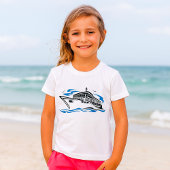 Cruiseschip op Ocean Waves Nautical Travel T-shirt