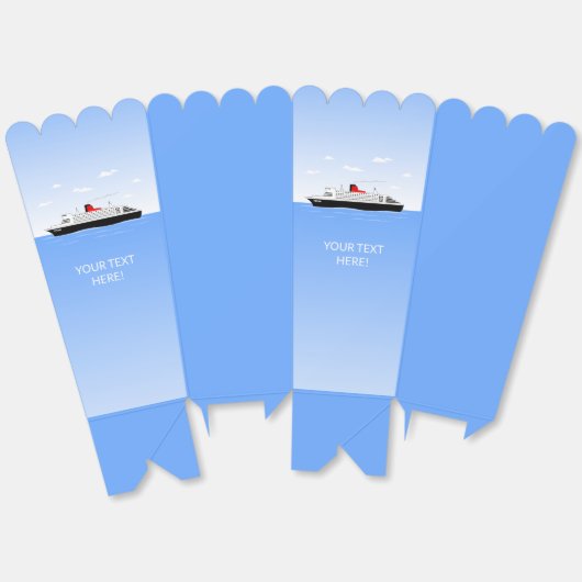 Cruiseschip Popcorn Bedankdoosjes (Ongevouwen)