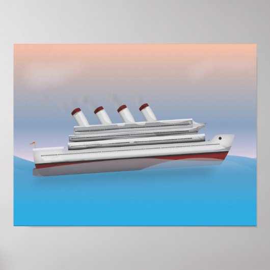 Cruiseschip Poster (Voorkant)