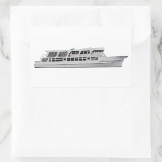Cruiseschip Rechthoekige Sticker (Tas)