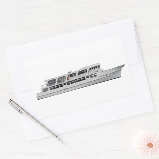 Cruiseschip Rechthoekige Sticker (Envelop)