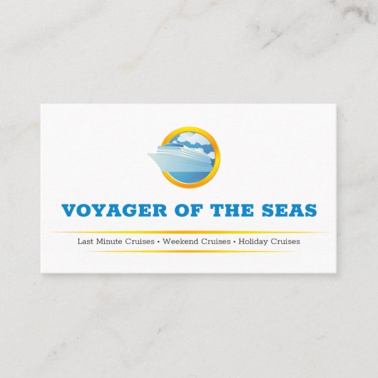 cruiseschip | Reisagent Visitekaartje (Voorkant)