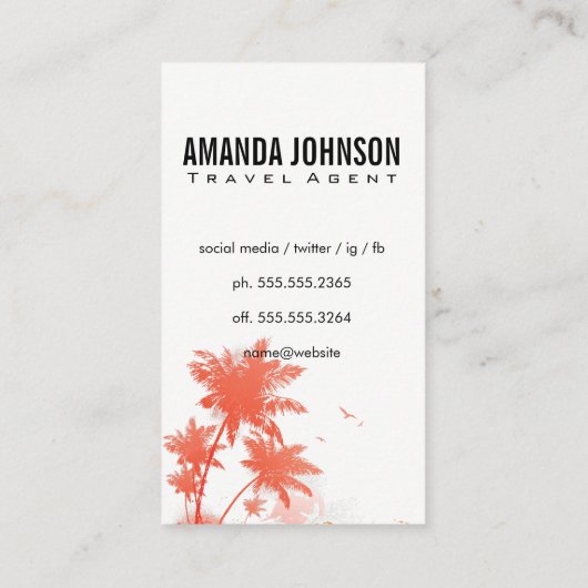 Cruiseschip / reisagent visitekaartje (Achterkant)