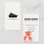 Cruiseschip / reisagent visitekaartje (Voorkant / Achterkant)