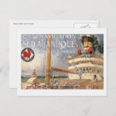 cruiseschip reisreclame briefkaart (Voorkant / Achterkant)