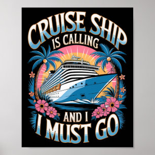 Cruiseschip roept gezinsvakantie cruises aan poster