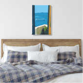 cruiseschip Santorini, Griekenland Canvas Afdruk (Insitu (Slaapkamer))