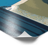 cruiseschip Santorini, Griekenland Foto Afdruk (Hoek)