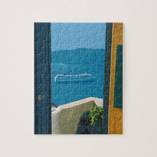 cruiseschip Santorini, Griekenland Legpuzzel