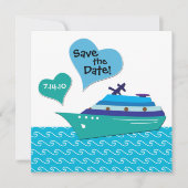 Cruiseschip Save the Wedding Date Kaart (Voorkant)