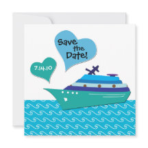 Cruiseschip Save the Wedding Date Kaart
