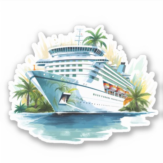 cruiseschip sticker (Voorkant)