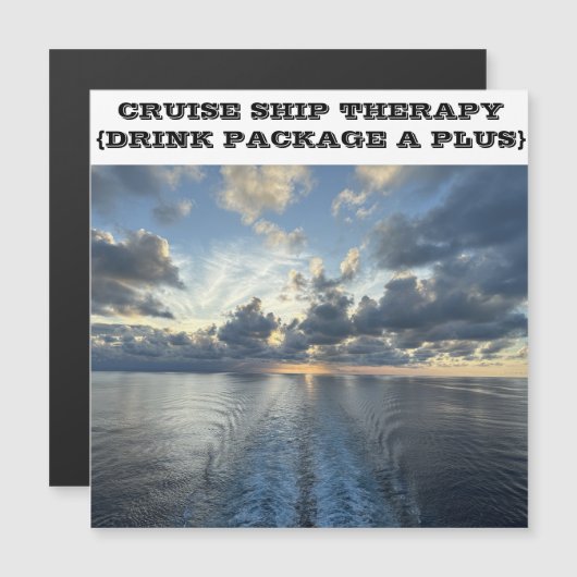 CRUISESCHIP THERAPIE CRUISE DEUR MAGNEET MAGNETISCHE UITNODIGING (Voorkant / Achterkant)